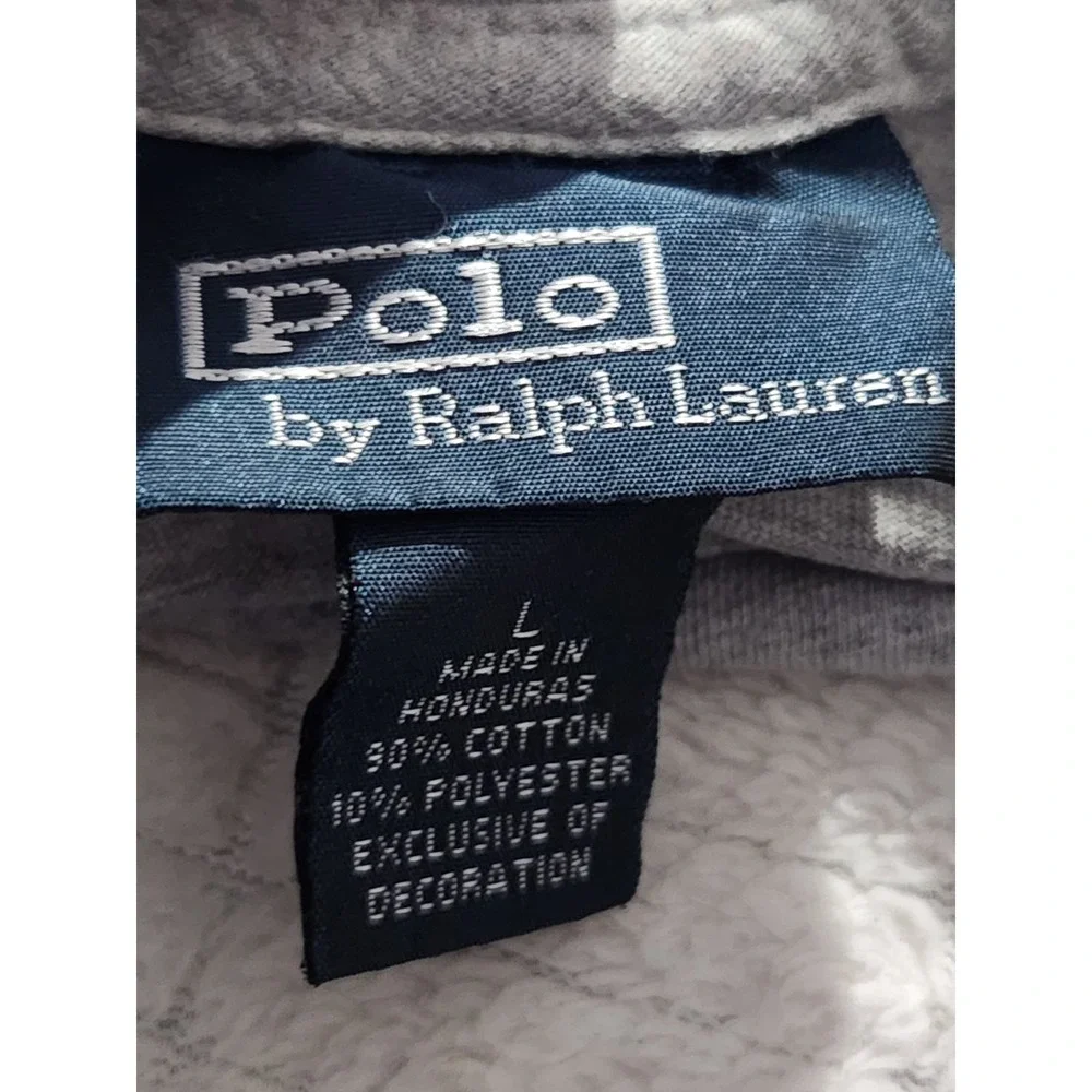 Lot of 2 Polo Ralph Lauren Vintage Single Stitch T-shirts Mens Large Yellow/Gray